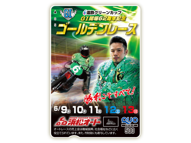 ゴールデンレース(GI)オリジナルQUOカード(500円分)