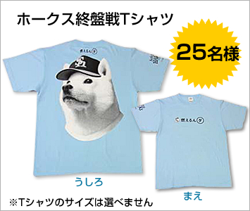 ホークス終盤戦Tシャツ 25名様 ※Tシャツのサイズは選べません。