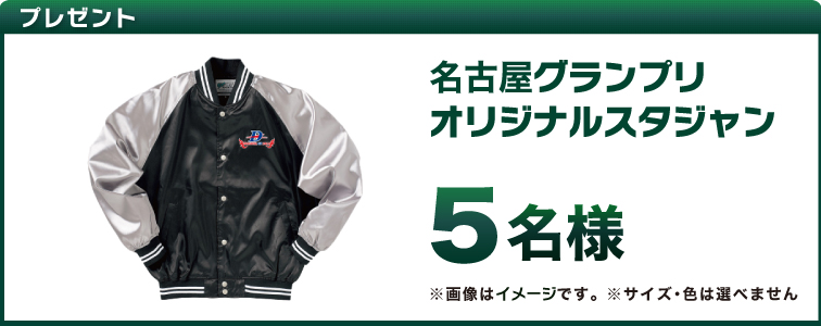名古屋グランプリオリジナルスタジャン 5名様 ※画像はイメージです。※サイズ・色は選べません