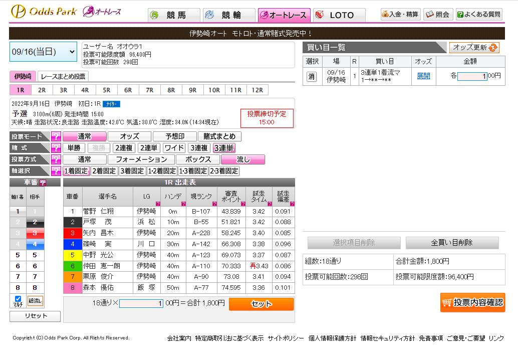 マルチ投票画面