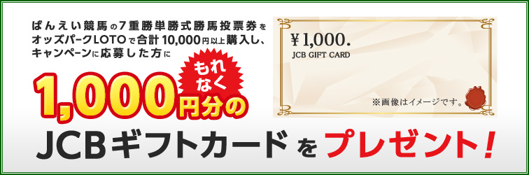 ΂񂦂n7dPn[IbYp[NLOTOōv10,000~ȏwALy[ɉ債ɂȂ1,000~JCBMtgJ[hv[gI摜̓C[WłB