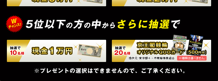 5ʈȉ̒̕炳ɒIŁ@1~@I10l@tփIWiQUOJ[h(500~)@ނ͑Iׂ܂B@񋟌:s\s֎Ƒg@I20l@ 摜̓C[WłB@v[g̑I͂ł܂̂ŁAB