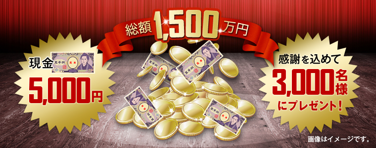 z1,500~@5,000~@ӂ߂3,000lɃv[gI@摜̓C[WłB