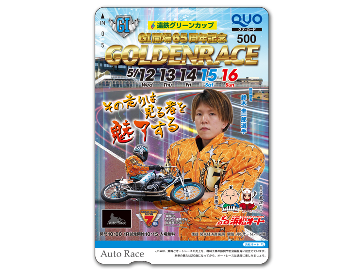 ゴールデンレース(GI)オリジナルQUOカード(500円分)