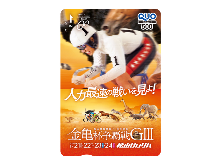 金亀杯争覇戦（GIII）オリジナルQUOカード（500円分）