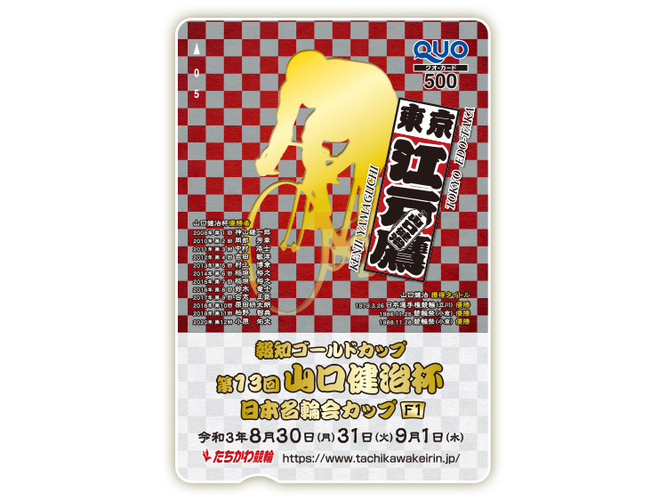 山口健治杯オリジナルQUOカード(500円分)