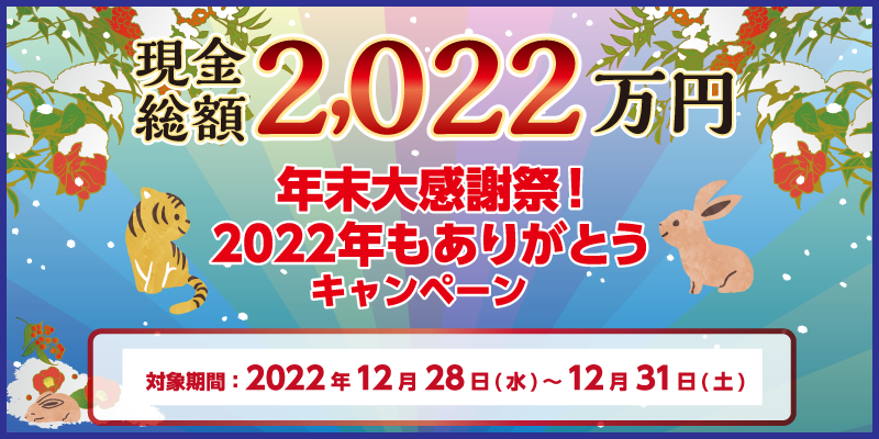 N労ӍՁI2022N肪ƂLy[@z2,022~@Ώۊԁ@2022N1228ij`1231iyj