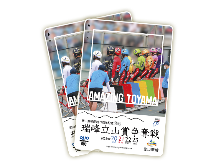 瑞峰立山賞争奪戦（GIII）オリジナルQUOカードセット（500円分×2枚）