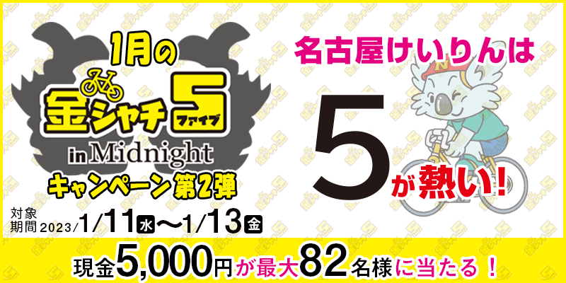 1̋V`5 in MidnightLy[2e@Ώۊԁ@2023N111ij`113ij@5,000~ő82lɓI