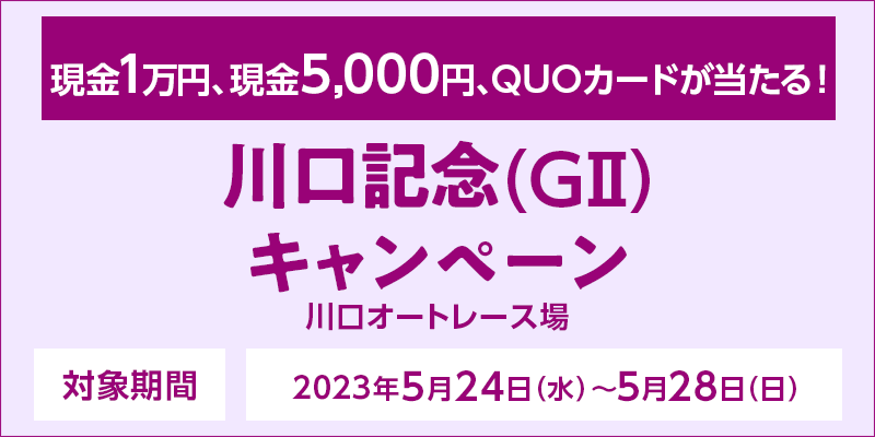 LOiGIIjLy[@Ώۊԁ@2023N524ij`528ij@Ώۏ@I[g[X@1~A5,000~AQUOJ[hI