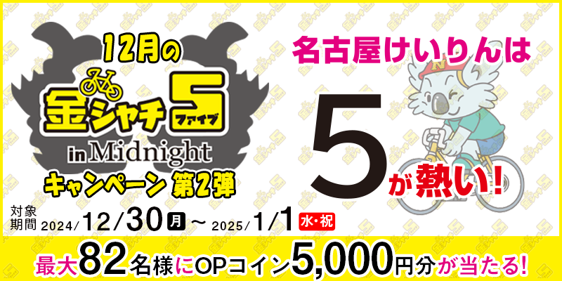 yÉցz12̋V`5 in MidnightLy[2e 2024N1230ij`2025N11iEjj ő82lOPRC5,000~I Ώۏ É֏