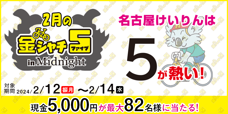 yÉցz2̋V`5 in MidnightLy[@Ώۊԁ@2024N212iUj`214ij@5,000~ő82lɓI@Ώۏ@É֏