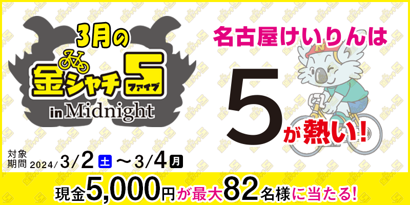 yÉցz3̋V`5 in MidnightLy[@Ώۊԁ@2024N32iyj`34ij@5,000~ő82lɓI@Ώۏ@É֏