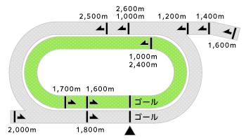 盛岡競馬場の走路図