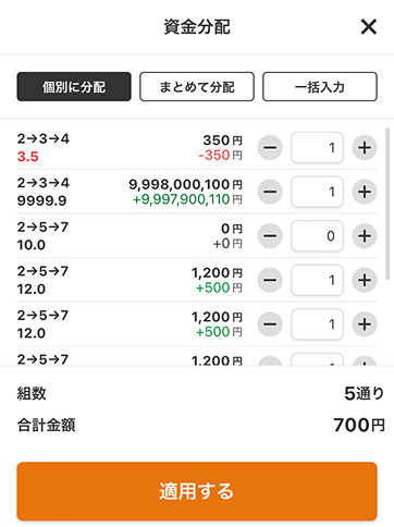 投票確認画面（カート画面）