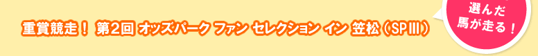 あなたが選んだ、馬が走る！重賞競走！第２回 オッズパークファンセレクションイン笠松（SPⅢ）
